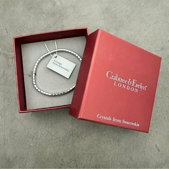 ✨ Swarovski x Crabtree & Evelyn Bracelet | Silver-Tone | BNWT - Picture 2 of 6